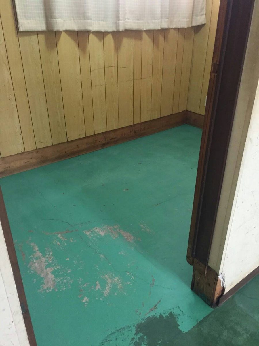 床面洗浄 作業後