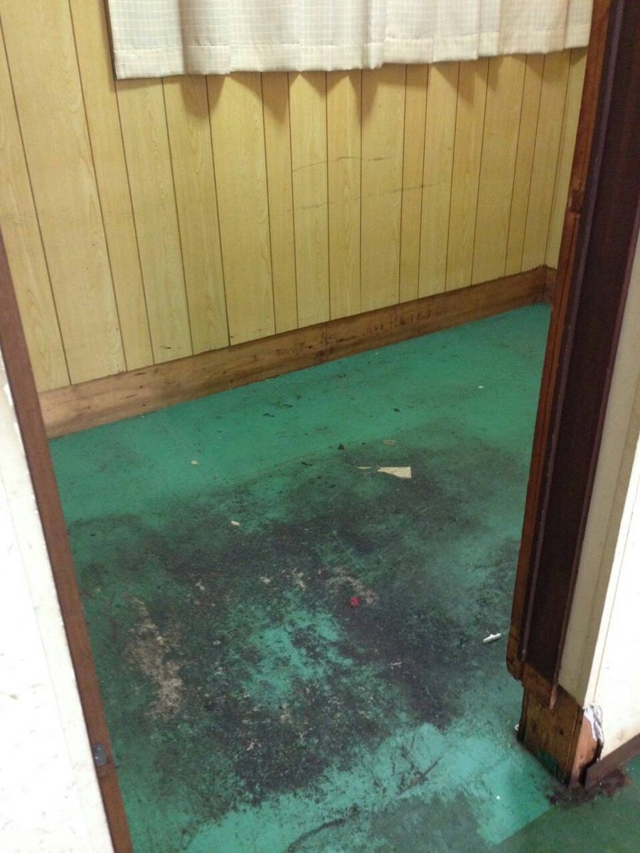 床面洗浄 作業前